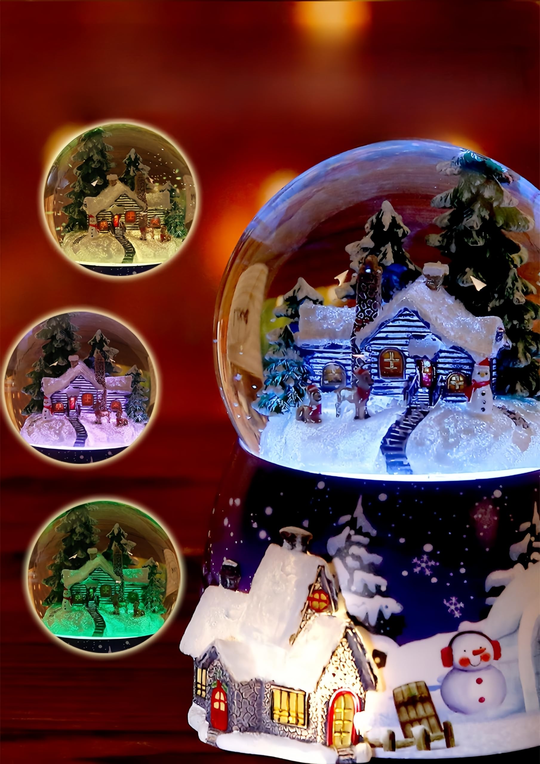 Amazon.co.jp: vvicoo スノーグローブ スノードーム クリスマス